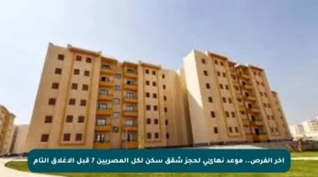آخر الفرص.. موعد نهائي لحجز شقق سكن لكل المصريين 7 قبل الإغلاق التام